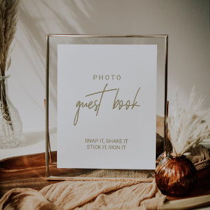 Poster Livro de Visitas com Fotografia e Caligrafia Doura