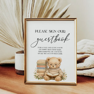 Poster Livro de Visitas Conto de Fadas Novo Capítulo Urso