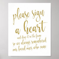 Livro de Visitas Coração Dourado com Brilho 8x10 S