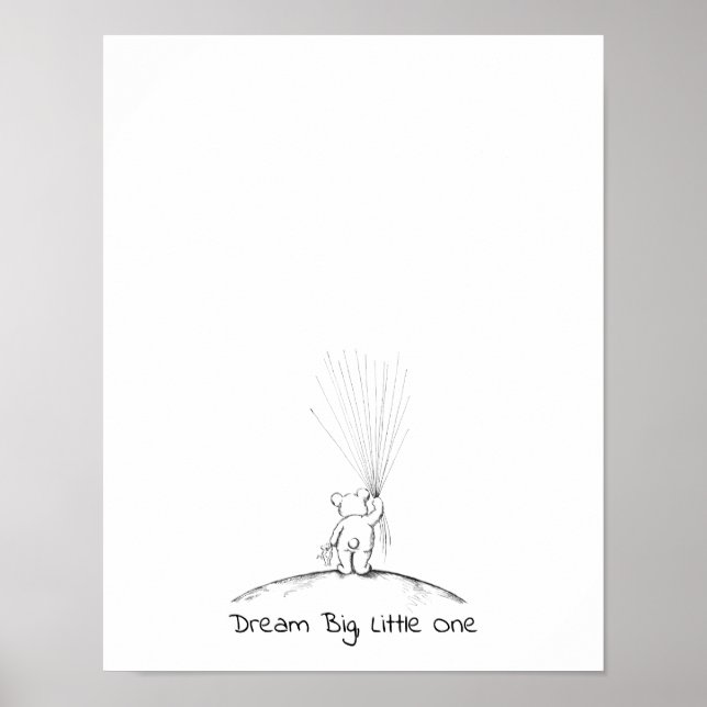 Poster Livro de Visitas da Pegada do Ursinho (Frente)