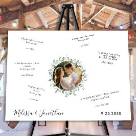 Poster Livro de Visitas de Casamento Alternativo com Foto