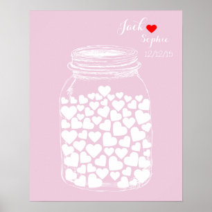 Poster Livro de visitas de casamento alternativo mason co