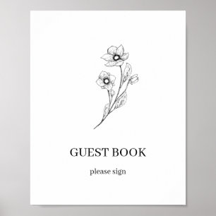 Poster Livro de Visitas de Casamento Sophia Simple Minima