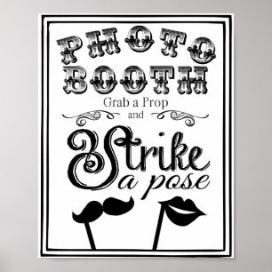 Póster livro de visitas de PHOTO BOOTH para casamento ou