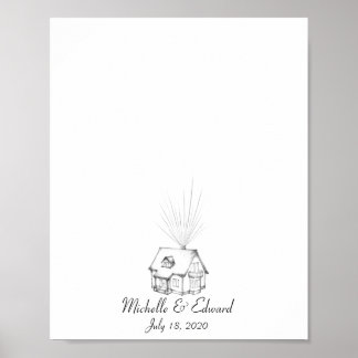 Poster Livro de Visitas Pegada Up House