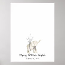 Livro de Visitas Polegar de Elefante Bebê