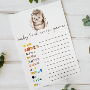 Poster Livro do Cute Little Hedgehog Emoji Jogo para Chás
