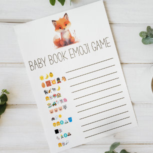 Poster Livro do Fofinho da Raposa Emoji Jogo para Chá de 