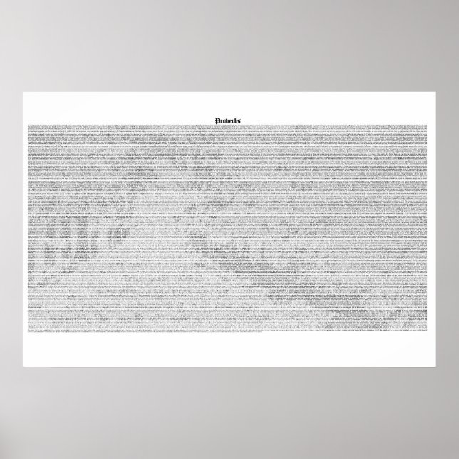 Poster Livro dos Proverbs (texto completo do KJV) (Frente)