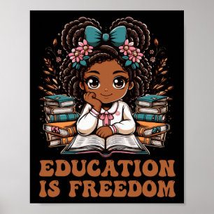 Poster Livro Educação É Liberdade Leitor Mês da História