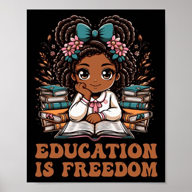Poster Livro Educação É Liberdade Leitor Mês da História  (Frente)