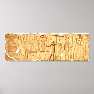 Póster Livro egípcio antigo do último julgamento