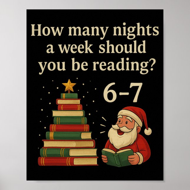 Poster Livro engraçado da árvore de Natal para leitura –  (Frente)