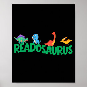 Poster Livro engraçado readosaurus livros de dinossauro b