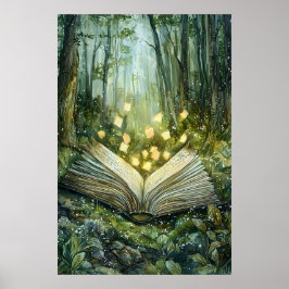 Poster Livro Florestal Encantado De Magia