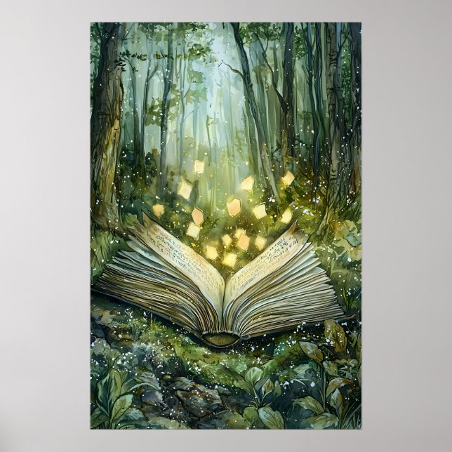 Poster Livro Florestal Encantado De Magia (Frente)