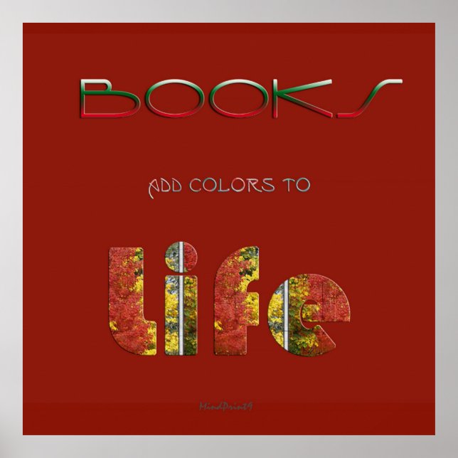 Poster Livros Adicionar Cores (Frente)
