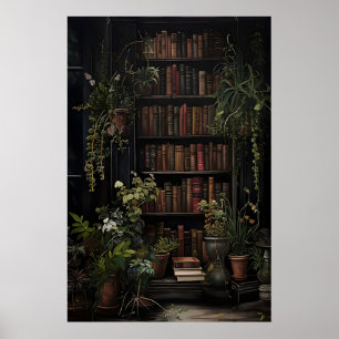 Poster Livros Botânicos Impressos, Biblioteca Verde Vinta