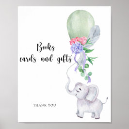 Poster Livros, cartões e presentes do Elefante & Balão po