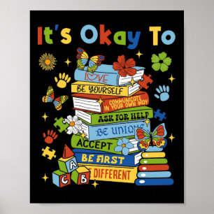 Poster Livros Conscientização do Autismo Coquette Tudo Be