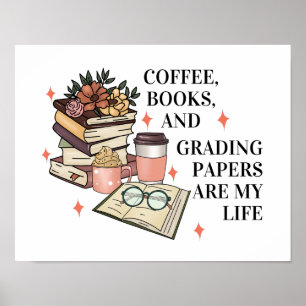 Poster Livros de Café Formando Documentos Ensino Ensino E