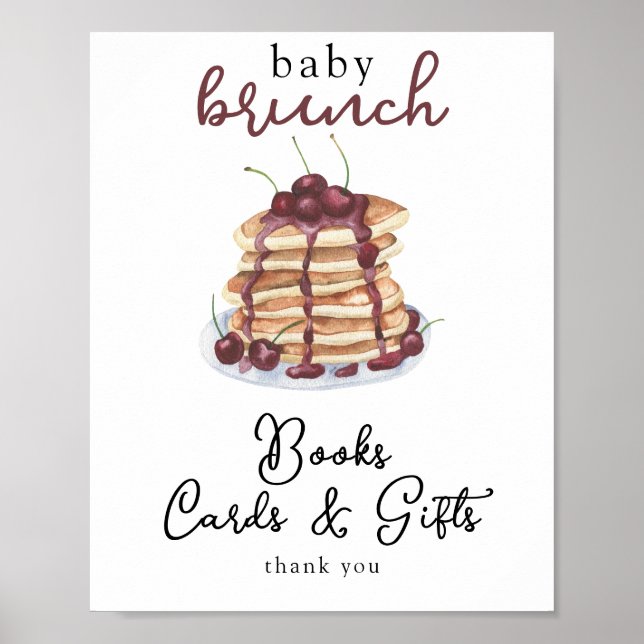 Poster Livros de Chá de fraldas, Cartões e Presentes (Frente)