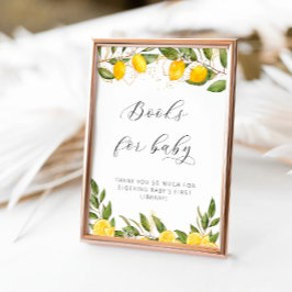 Poster Livros de Chuva de Bebê de Limão de Verão Brilhant