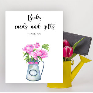 Poster Livros de chuveiro de bebê floral Cartões e Presen