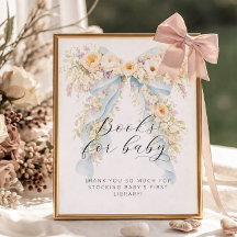 Livros de Chuvinha de Bebê com Laço Floral Aquarel