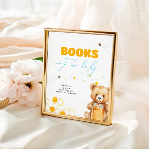 Poster Livros de Chuvinha de Bebê para o Chá de Bebê do U
