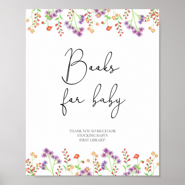 Poster Livros de flores silvestres para bebê (Frente)