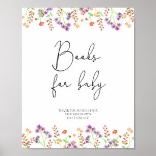 Poster Livros de flores silvestres para bebês