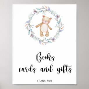 Poster Livros de ursinhos para meninas cartões e presente