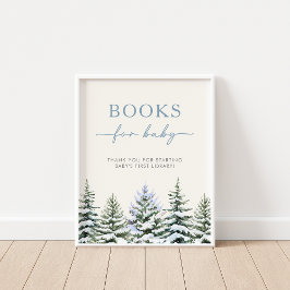 Poster Livros de Woodland para Sinais de Bebê