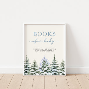 Poster Livros de Woodland para Sinais de Bebê