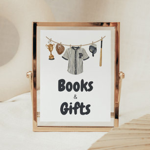 Poster Livros e presentes de Chá de fraldas com pancada d