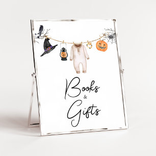 Poster Livros e presentes de Chá de fraldas do Boo Hallow