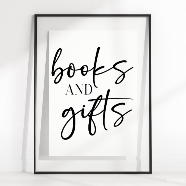 Poster Livros e Presentes de Chuvinha de Bebê com Letra M (Criador carregado)