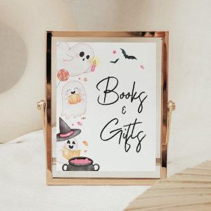 Poster Livros e presentes de Halloween de Boo Rosa