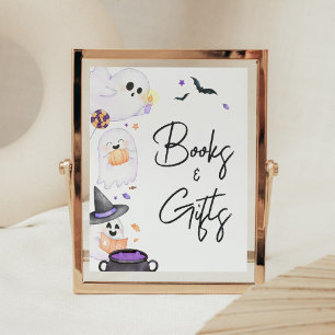 Poster Livros e presentes de Halloween de Boo Roxo