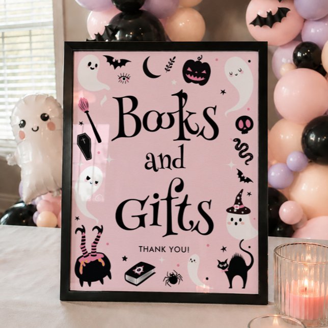 Poster Livros e Presentes para Chás de Bebê de Halloween  (Criador carregado)