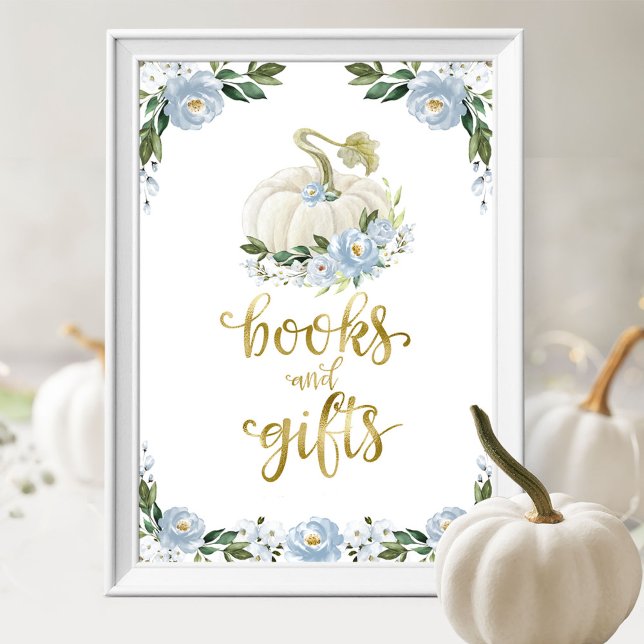 Poster Livros e Presentes Placa de Chá de Bebê Floral de  (Criador carregado)