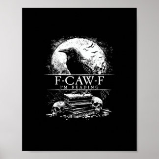 Poster Livros F-Caw-F Engraçados Caveiras Gótico