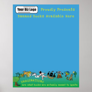 Poster Livros Ignitam Imaginações Anti-Proibição de Livro