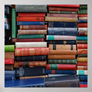 Poster Livros Lidos Adoram Livros Antigos