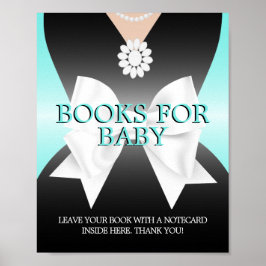 Poster Livros modernos de Aqua Tiffany para o Chá de fral