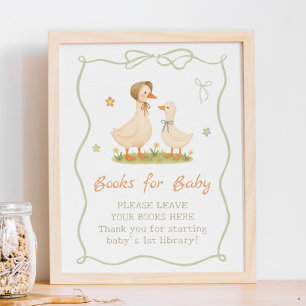 Poster Livros para Bebê de Chuveiro de Bebê Silly Goose V