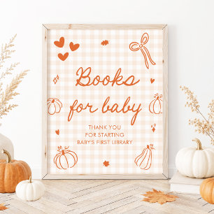 Poster Livros para Bebê em Chás de Bebê A Little Pumpkin