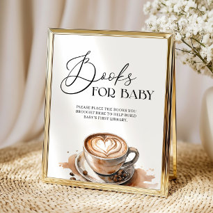 Poster Livros Para Bebê O Bebê Está Preparando Café Chás