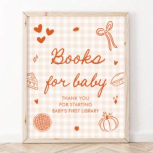 Poster Livros para Chamada de Bebê Fall Cutie Pie para Jo